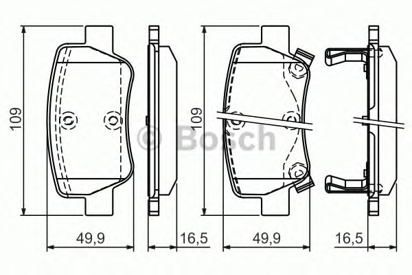Тормозные колодки BOSCH 0 986 494 403