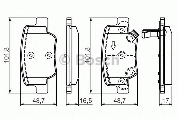 Тормозные колодки BOSCH 0 986 494 404