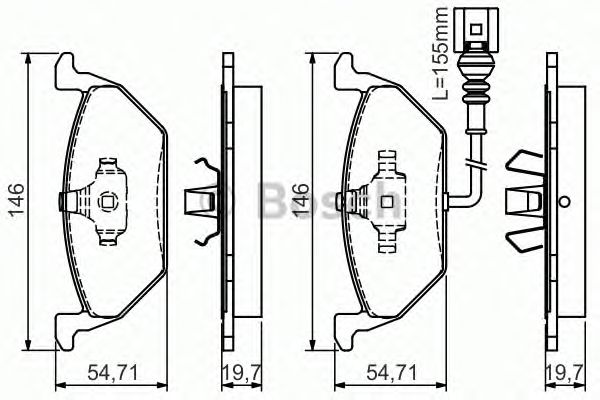 Тормозные колодки BOSCH 0 986 495 048