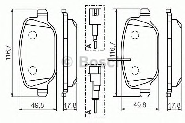 Гальмівні колодки BOSCH 0 986 494 466