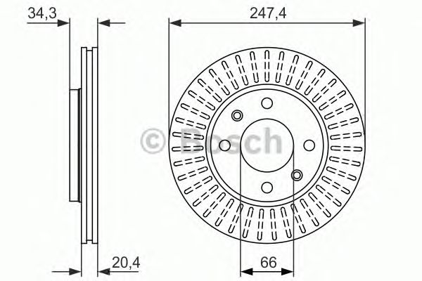 Тормозной диск BOSCH 0 986 479 861
