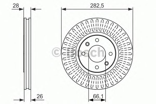 Тормозной диск BOSCH 0 986 479 908