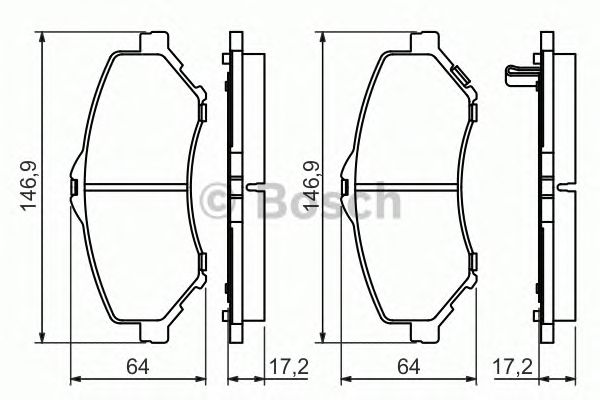 Тормозные колодки BOSCH 0 986 494 493