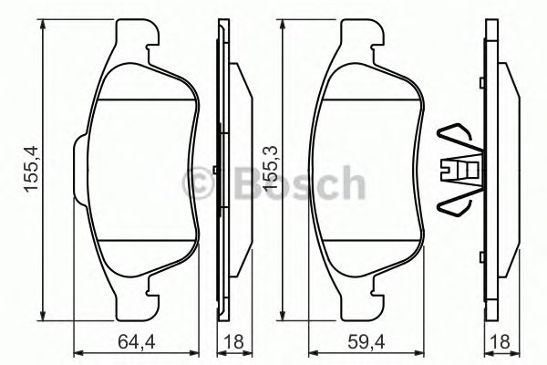 Тормозные колодки BOSCH 0 986 494 441