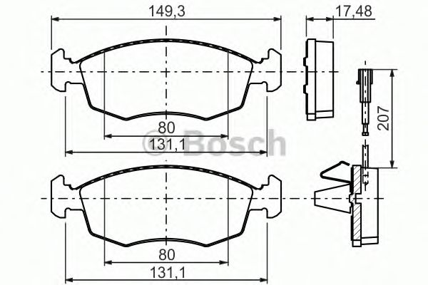 Тормозные колодки BOSCH 0 986 494 463