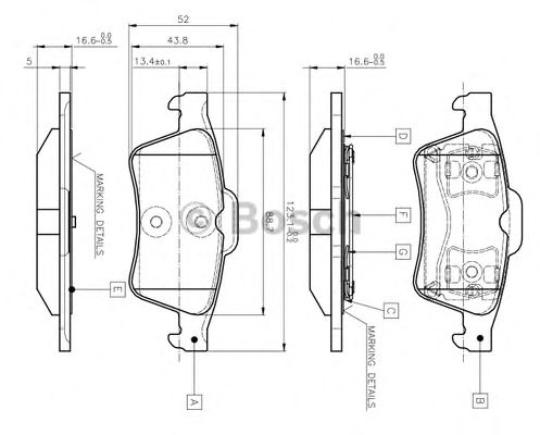 Тормозные колодки BOSCH 0 986 TB2 410 Economic