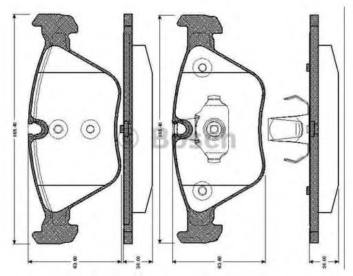 Тормозные колодки BOSCH 0 986 TB2 435 Economic