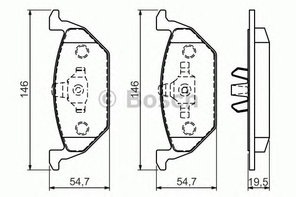 Тормозные колодки BOSCH 0 986 494 505