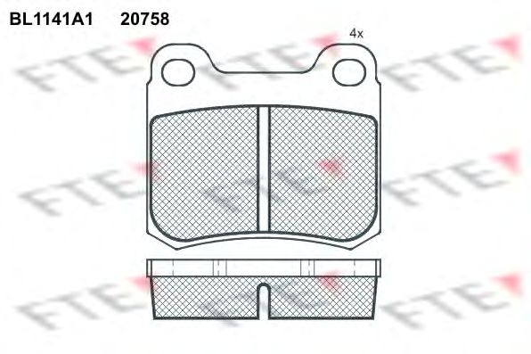 Тормозные колодки FTE BL1141A1