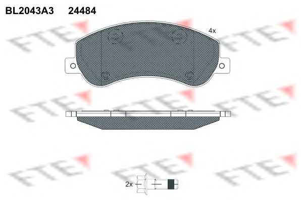 Тормозные колодки FTE BL2043A3