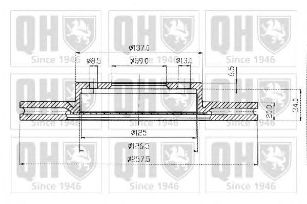 Гальмівний диск QUINTON HAZELL BDC3593