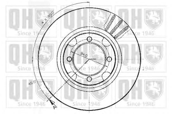 Гальмівний диск QUINTON HAZELL BDC3733