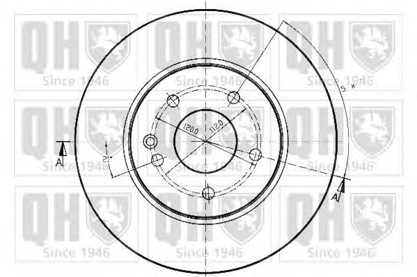 Тормозной диск QUINTON HAZELL BDC3838