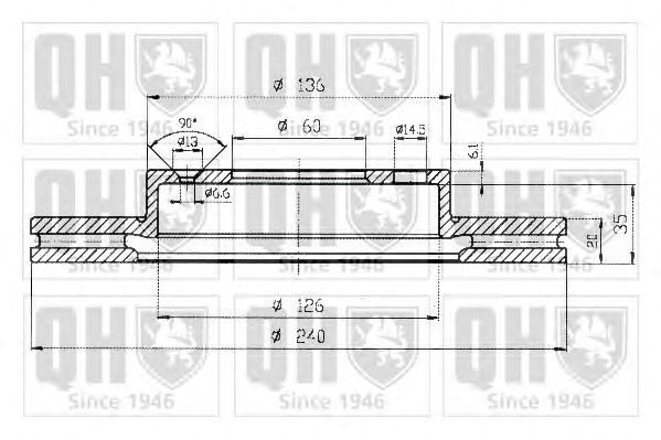 Тормозной диск QUINTON HAZELL BDC5314