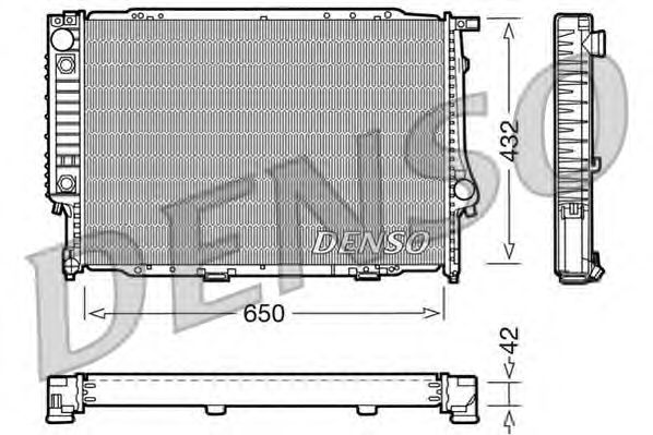 Радиатор, охлаждение двигателя DENSO DRM05054