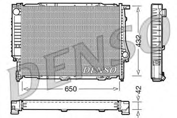 Радиатор, охлаждение двигателя DENSO DRM05055