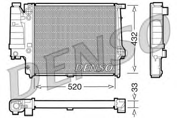 Радиатор, охлаждение двигателя DENSO DRM05060