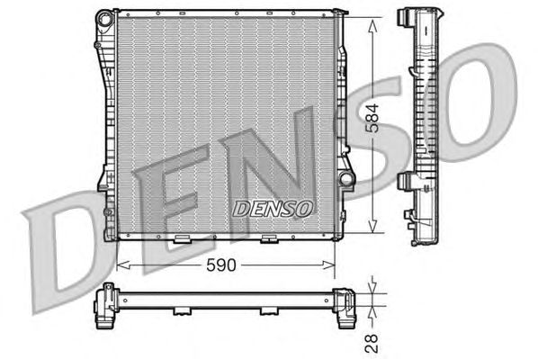 Радиатор, охлаждение двигателя DENSO DRM05115