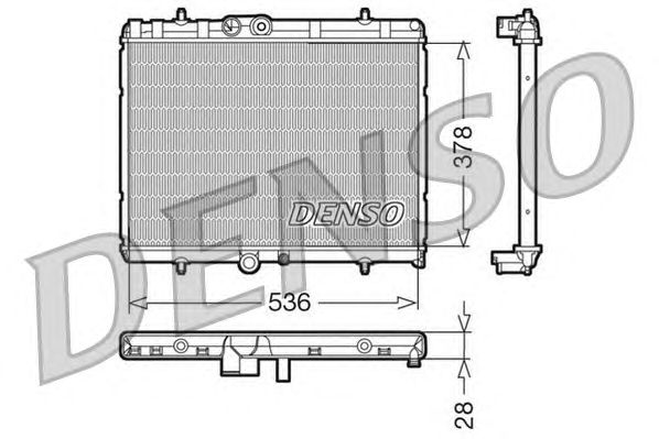 Радиатор, охлаждение двигателя DENSO DRM07015
