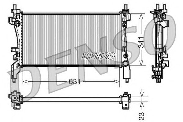 Радиатор, охлаждение двигателя DENSO DRM09172