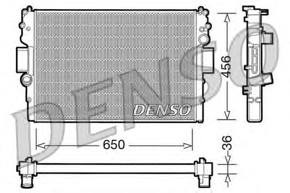 Радиатор, охлаждение двигателя DENSO DRM12007