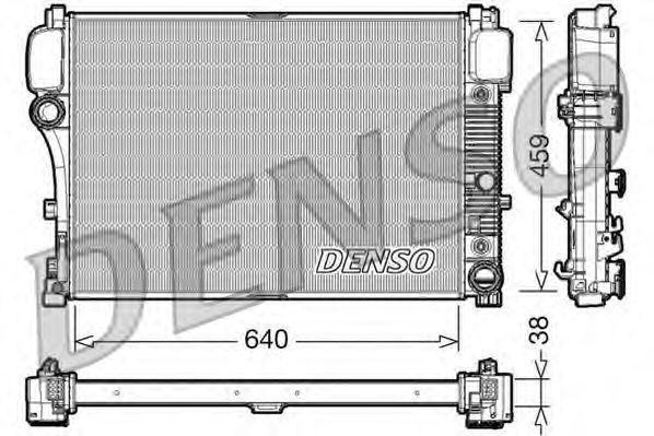 Радиатор, охлаждение двигателя DENSO DRM17008