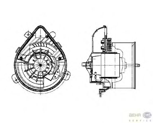 Вентилятор салона HELLA 8EW 009 159-391