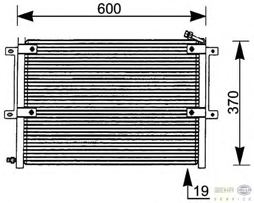 Радиатор кондиционера HELLA 8FC 351 036-061