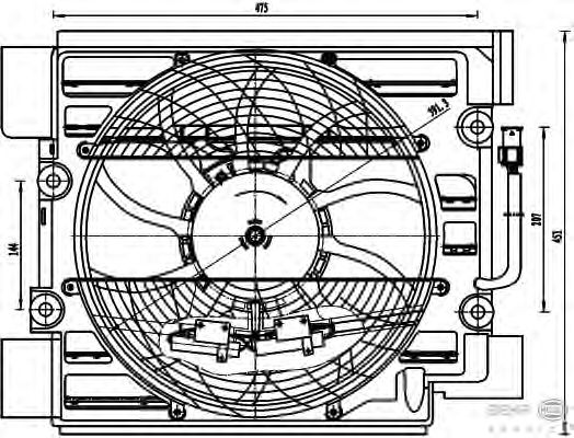 Вентилятор кондиционера HELLA 8EW 351 040-101