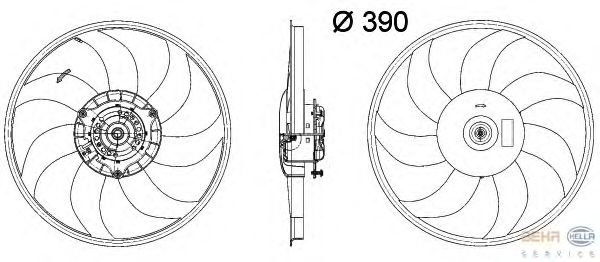 Вентилятор охлаждения HELLA 8EW 351 041-631
