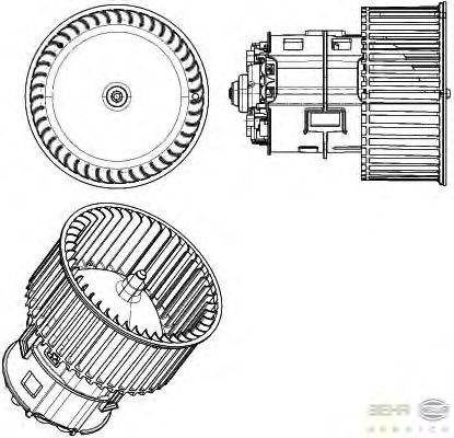 Вентилятор салона HELLA 8EW 351 104-431