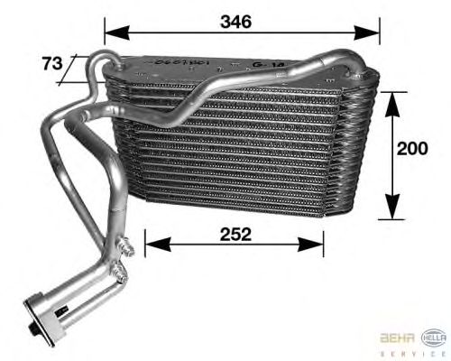 Испаритель кондиционера HELLA 8FV 351 210-191