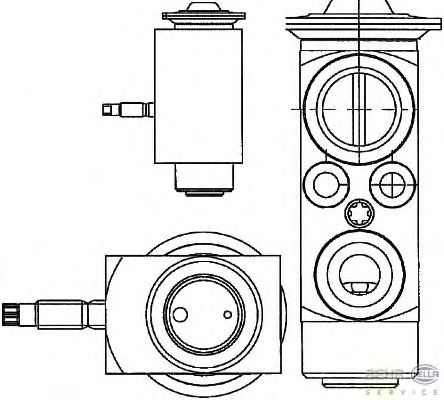 Расширительный клапан, кондиционер HELLA 8UW 351 234-401