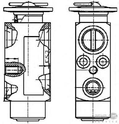 Расширительный клапан, кондиционер HELLA 8UW 351 239-011