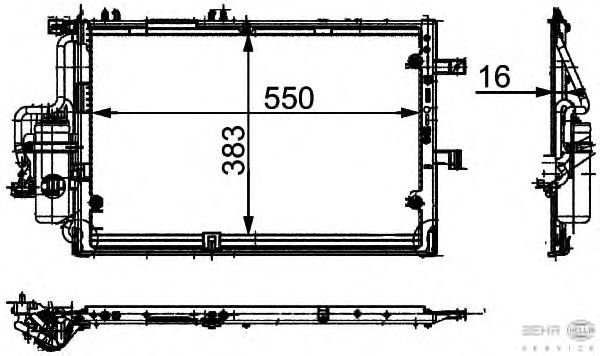 Радиатор кондиционера HELLA 8FC 351 300-621