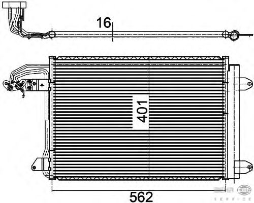 Радиатор кондиционера HELLA 8FC 351 301-041
