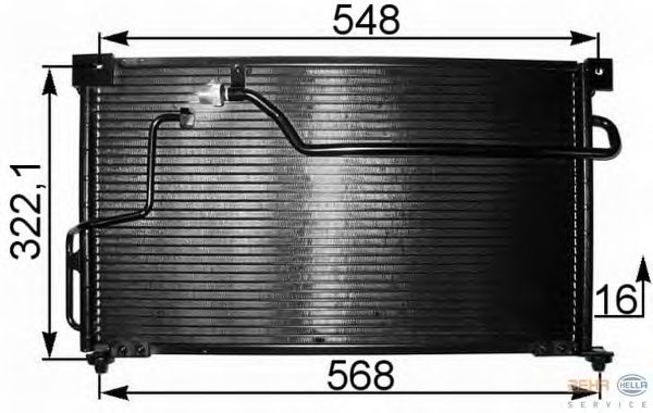 Радіатор кондиціонера HELLA 8FC 351 301-131