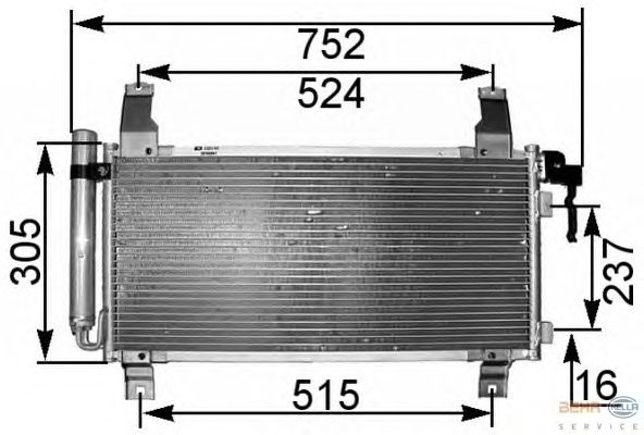Радиатор кондиционера HELLA 8FC 351 301-181