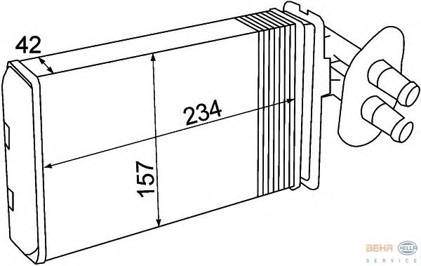 Радиатор отопителя HELLA 8FH 351 308-741