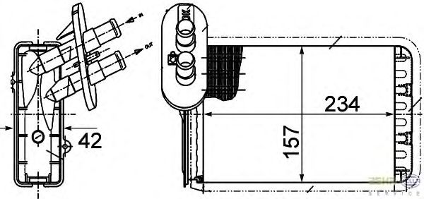 Радиатор отопителя HELLA 8FH 351 313-451