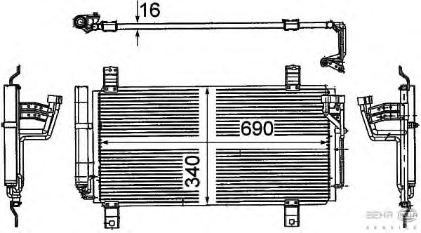 Радиатор кондиционера HELLA 8FC 351 318-791