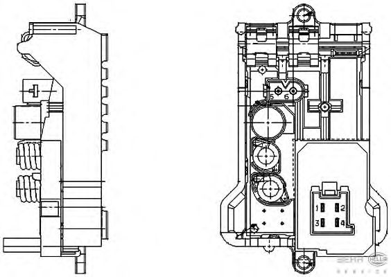 Регулятор, вентилятор салона HELLA 5HL 351 321-141