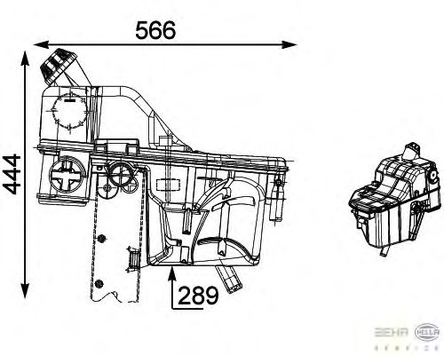 Расширительный бачок HELLA 8MA 376 705-091