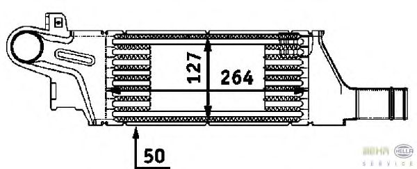 Интеркулер HELLA 8ML 376 723-201