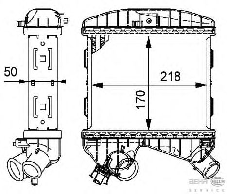 Интеркулер HELLA 8ML 376 723-461