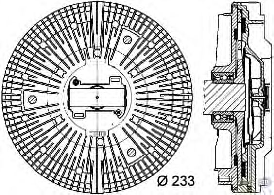 Вязкостная муфта вентилятора охолодження HELLA 8MV 376 730-101