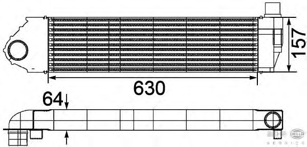 Интеркулер HELLA 8ML 376 746-701