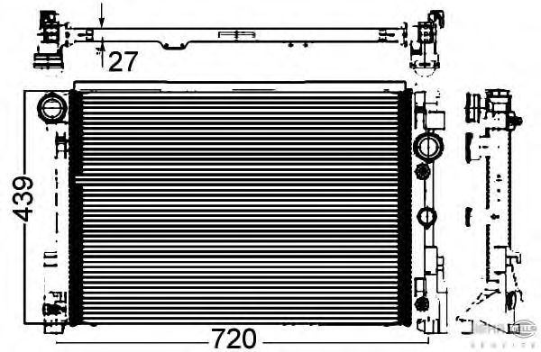 Радиатор, охлаждение двигателя HELLA 8MK 376 749-551