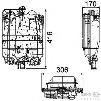 Расширительный бачок HELLA 8MA 376 753-781