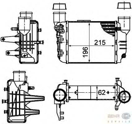 Интеркулер HELLA 8ML 376 783-581